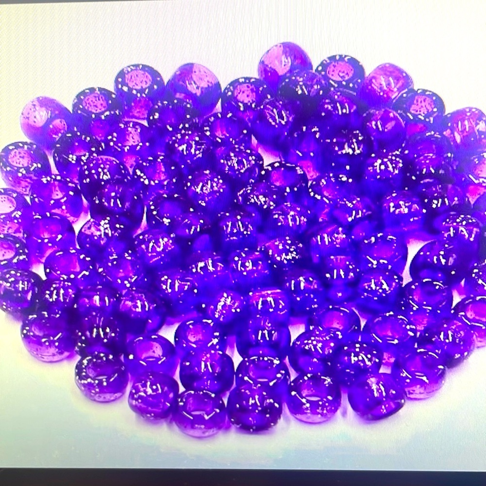 Purple Glitter Bead Bracelet 100